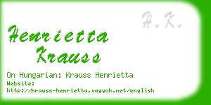 henrietta krauss business card